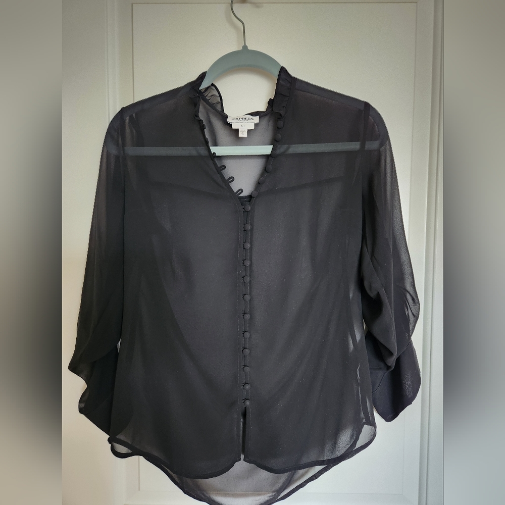 Black Portofino Blouse